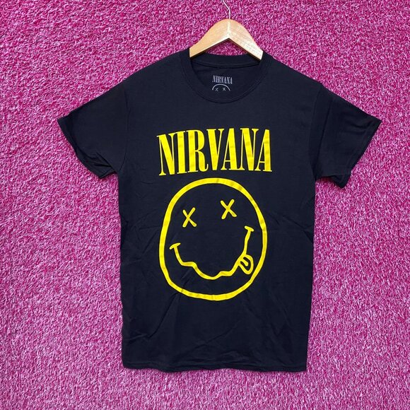 Nirvana Nevermind Smiley Promo Grunge Rock Tee Small - Picture 1 of 4